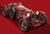 Italeri 4708 Alfa Romeo 8C/2300 1931-33 Automodell Bausatz 1:12 4708S 1931-33-réplica Fiel, modelismo, Hobby, encolado, Kit de plástico, Montaje, Color Red, Mittel