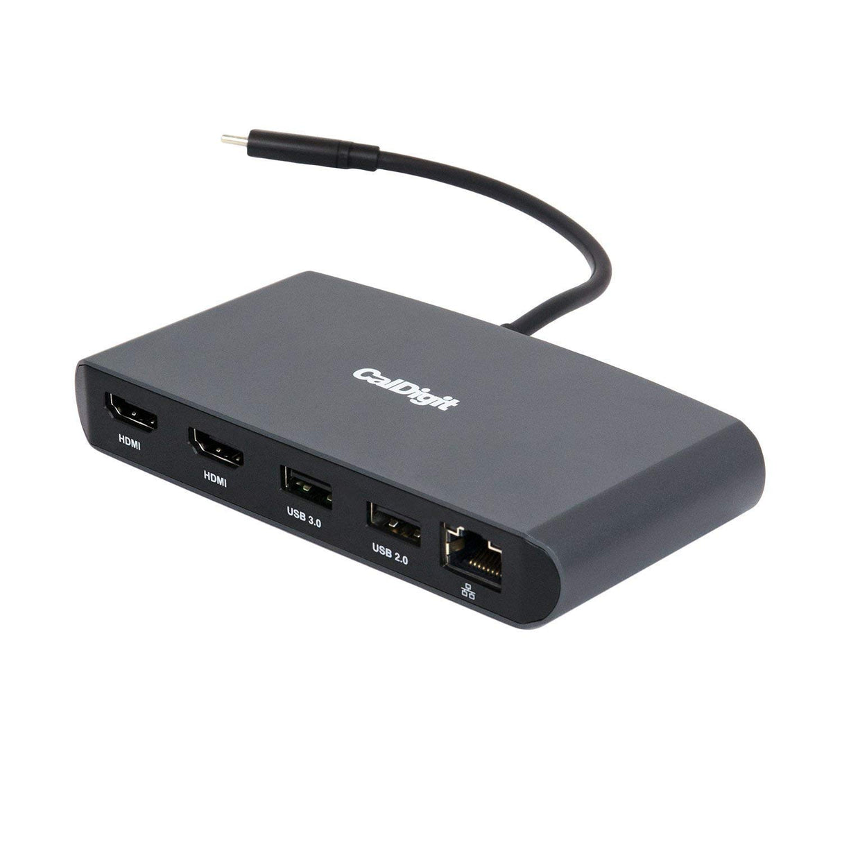 CalDigit Thunderbolt 3 Mini Dock (HDMI 2.0) - Portátil, Alimentado por Bus, 40 GB, Dual 4 K a 60 Hz, USB 3.0 y 2.0, GbE LAN. Compatible con Thunderbolt 3 Mac y PC (Dual HDMI 2.0)