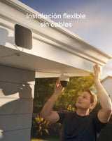 eufy Security SoloCam S340 3K Camara vigilancia WiFi Exterior Solar, Camara vigilancia WiFi Exterior, vigilancia de 360°, Wi-Fi 2,4 GHz, sin cuotas mensuales, Compatible con HomeBase 3