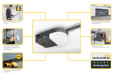 Schellenberg 60923 Motor Puerta Garaje basculante, 600 N, MAX, 868 MHz, 2X mandos a Distancia, Antracita, Smart Drive L/Superficie 10 m²