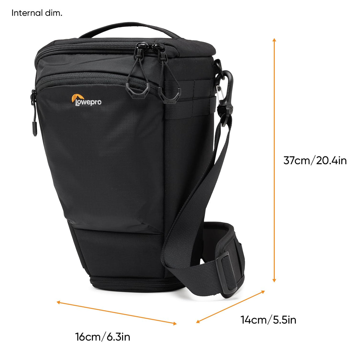 Lowepro ProTactic TLZ 75 Pro AW III Toploader Camera Bag, Camera Case for DSLR, Mirrorless, Volume 6L,Dim: 37x14x16cm for Cameras w/Lens Attached, Modular Shoulder Bag, for Photographer/Videographer