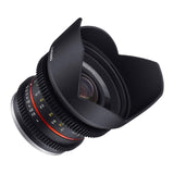 Samyang F1420510101 - Objetivo para vídeo VCSC-Mirrorless para Fuji X (Distancia Focal Fija 12mm, Apertura T2.2-22 Cine NCS CS, diámetro Filtro: 67mm), Negro