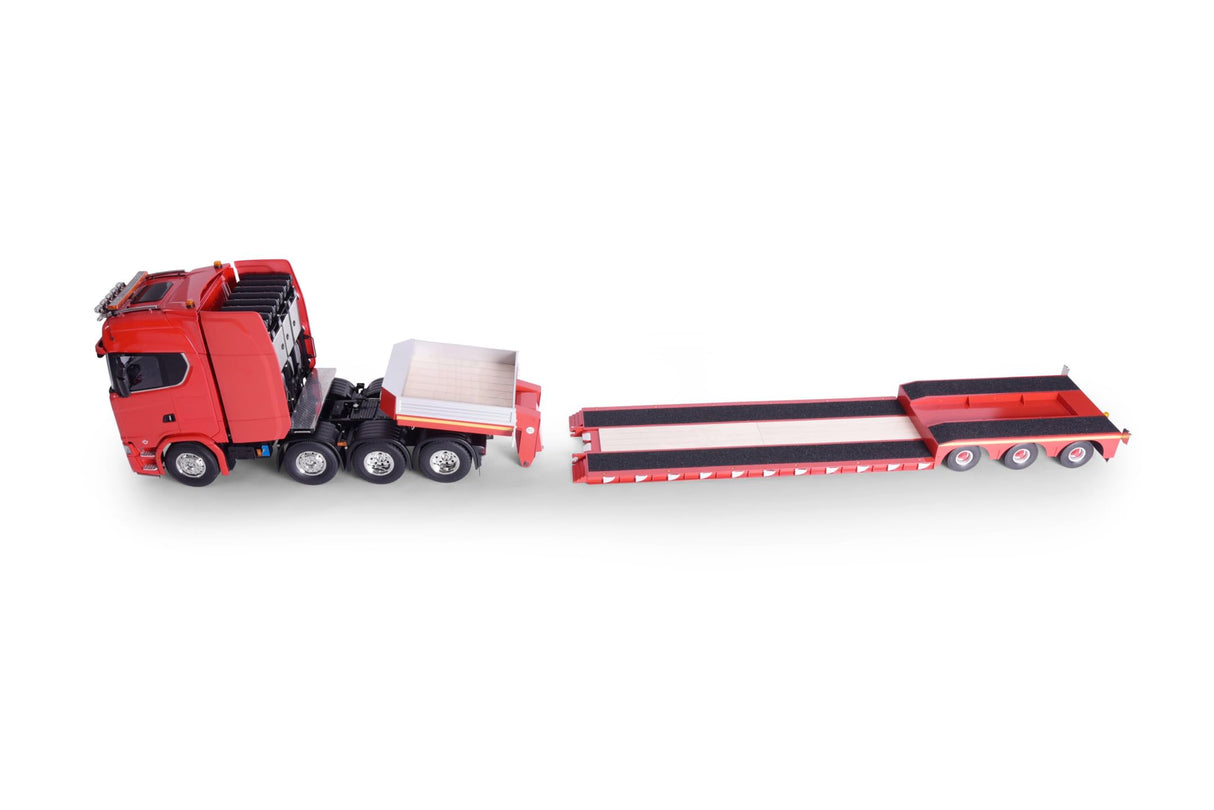 Carson 500907700 1:14 góndola de Cama rebajada de 3 Ejes - Camión RC, Piezas de Recambio, Piezas Tuning, Accesorios, modelismo, Escala 1:14, Remolque camión