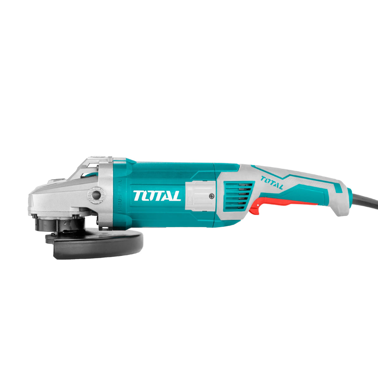 TOTAL - Amoladora Angular de Cable con Potencia de 2400 W - Disco de 230 mm - Velocidad de 6300 rpm - Incluye Empuñadura Extra para Mejor Agarre y Juego de Escobillas