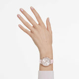 Swarovski Reloj Matrix Tennis Chrono, Fabricado en Suiza, Correa de Piel, Rosa, Acabado Tono Oro Rosa