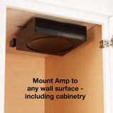 Sanus Soporte de Pared para Amplificador Sonos, diseño Negro Delgado con pestillo bloqueable para Mayor Seguridad, diseño de Soporte de Perfil bajo Que se Monta en Cualquier orientación, gestión de