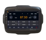 Jf Sound car audio system Autorradio de Ajuste Personalizado para Jeep Renegade Android GPS Bluetooth WiFi Dab USB Pantalla táctil Full HD 9" procesador de 8 núcleos y comandos de Voz