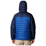 Columbia Powder Lite 2-Chaqueta con Capucha Acolchada, Mountain Blue/Collegiate Navy, L para Hombre