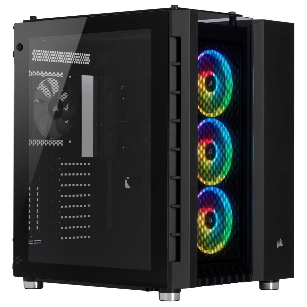 Corsair Crystal Series 680X RGB - Caja de PC, Vidrio Templado ATX Smart Gaming Case con alto flujo de aire, Iluminación RGB LED, Negro