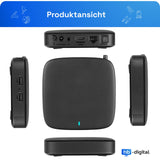 mag 555 Original Infomir & hb-digital Reproductor Multimedia 4K HDR Receptor HDR con Google Assistant, Netflix, Prime Video, Disney+, Youtube, Dolby Atmos.