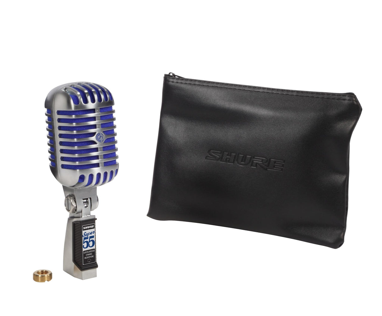 Shure Super 55 Deluxe Vocal Micrófono dinámico supercardioide vintage, icónico, sonido clásico