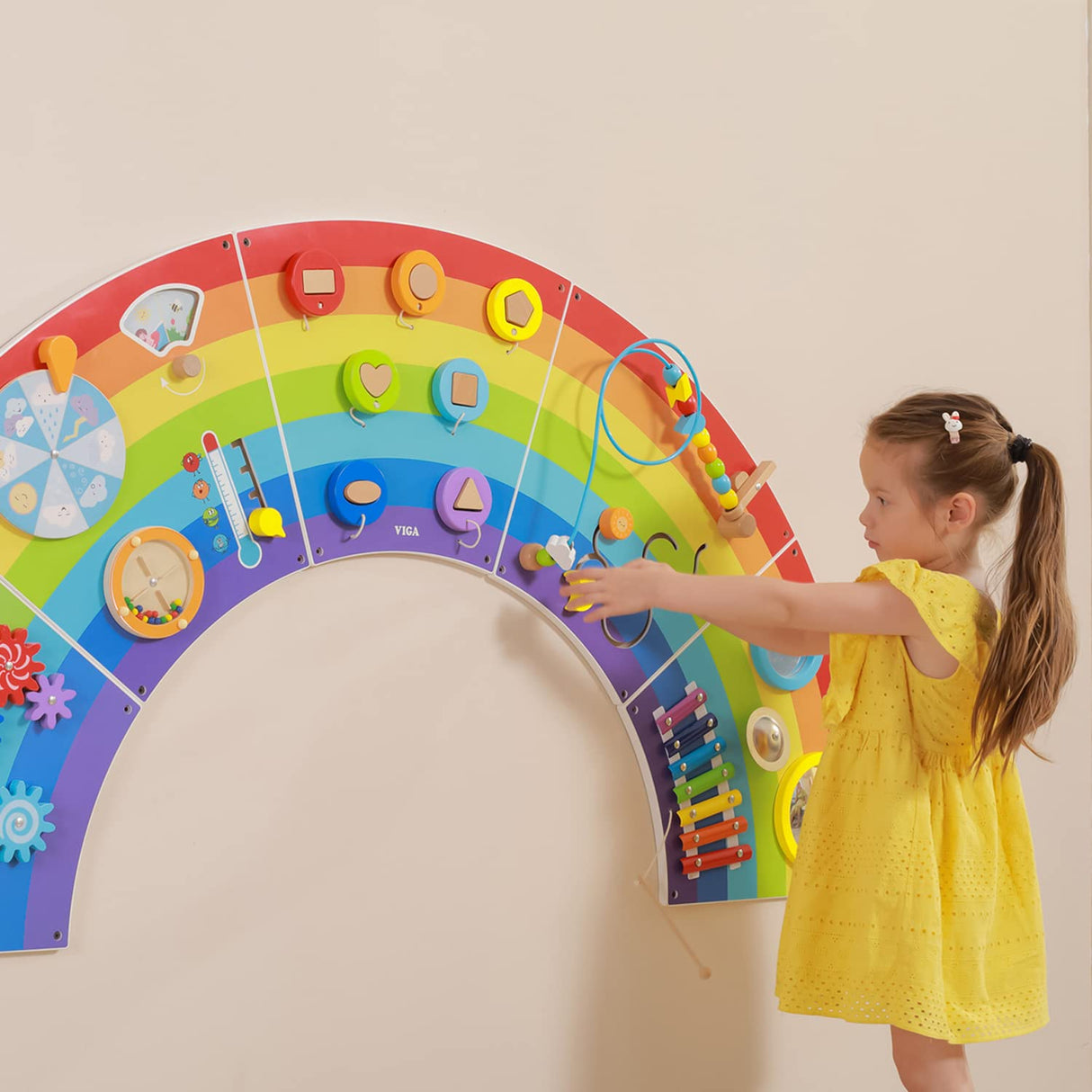 VIGA Toys Wall Activity Panel-Rainbow (44642)