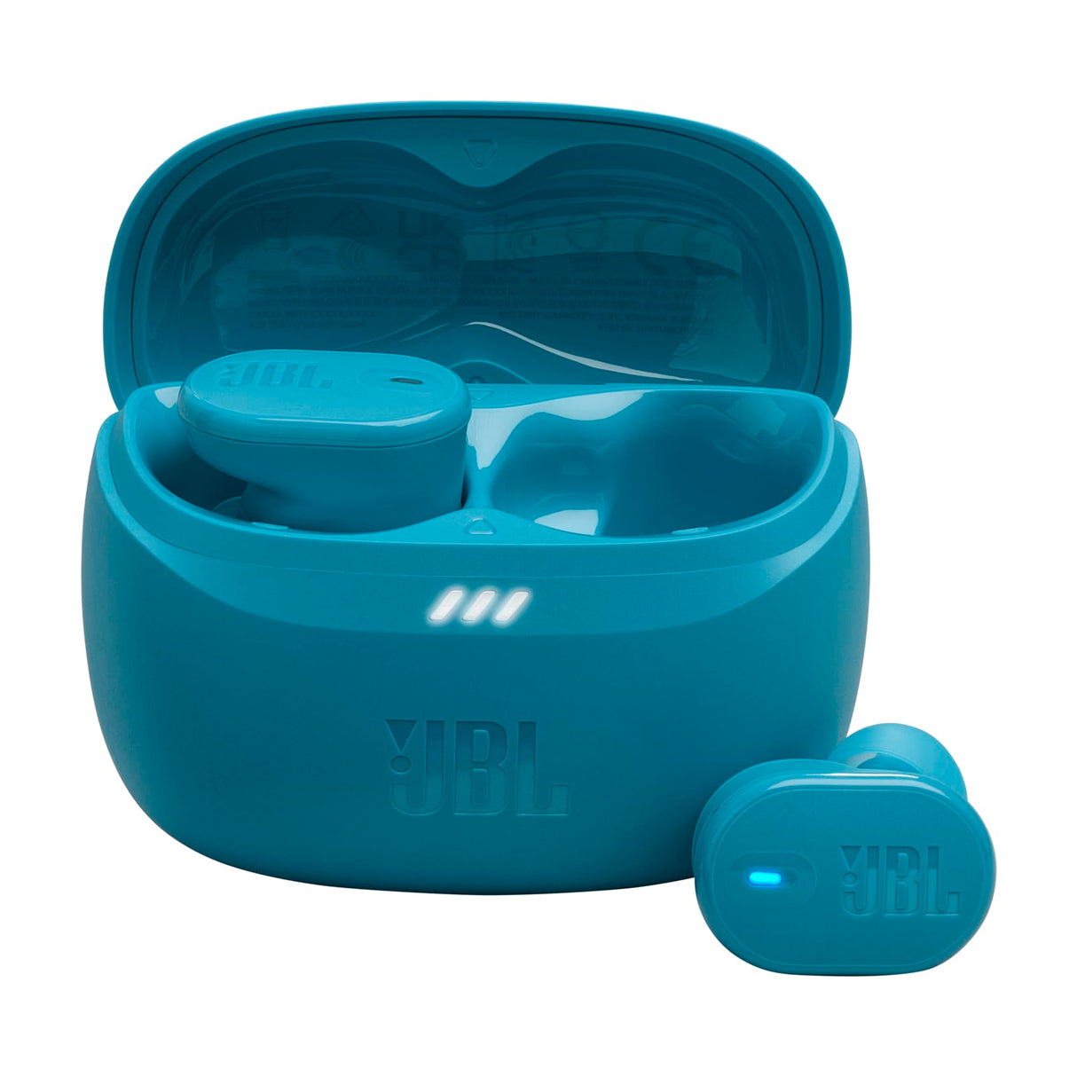 JBL Tune Buds 2, Auriculares inalámbricos con cancelación de Ruido. 48 hrs de autonomía, IP54 Resistentes al Agua y al Polvo, conexión multipunto, diseño ergonómico e intraural Cerrado, Turquesa