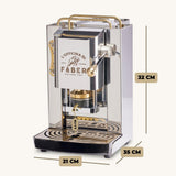 FABER COFFEE MACHINES | Modelo Pro Total Inox Deluxe | Cafetera monodosis ese 44 mm | Prensacialda de latón ajustable | electroválvula de serie (LATÓN)