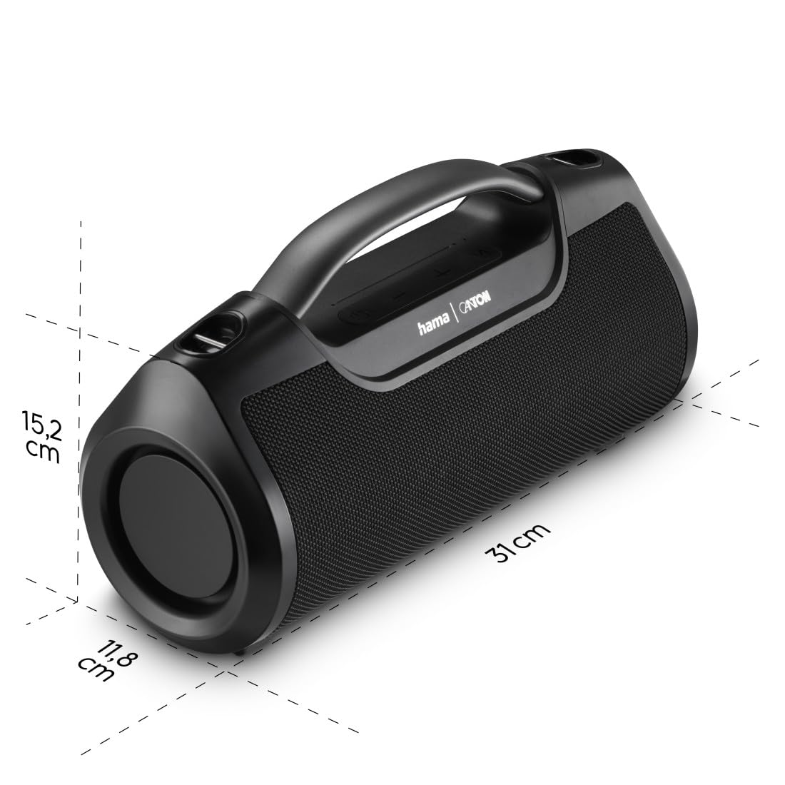 Hama Altavoz Bluetooth, Exterior, 60 W (Resistente al Agua IPX6, 12 Horas de duración de la batería, Pro Sound, Powerpack, Bluetooth USB, Caja de música Bluetooth, Caja de Fiesta Bluetooth, Altavoz
