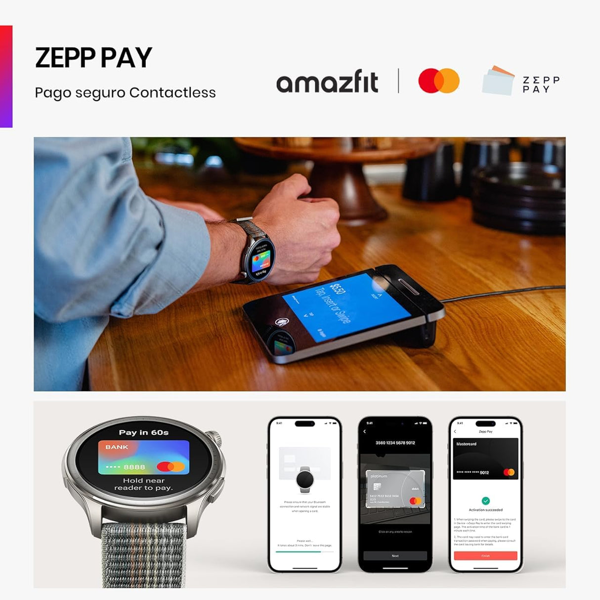 Smartwatch Amazfit W2286GL2G Ø 46 mm Negro (3 Unidades)
