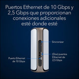 Netgear Orbi Satélite Mesh Adicional WiFi 7 Serie 970 Quad-Band RBE970 | Funciona con Orbi RBE972S y RBE973S |amplía la Cobertura up to 300 m2s |BE27000 802.11be (hasta 27Gbps)