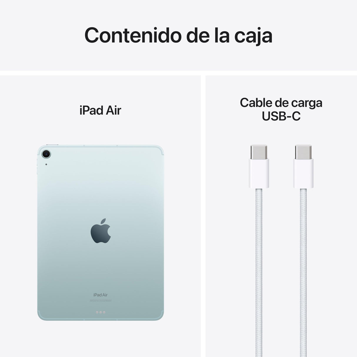 Apple iPad Air de 11 Pulgadas (M2): Pantalla Liquid Retina, 256 GB, cámara Frontal de 12 Mpx en Horizontal y Trasera de 12 Mpx, Wi-Fi 6E y 5G con eSIM, autonomía de Sol a Sol - Azul