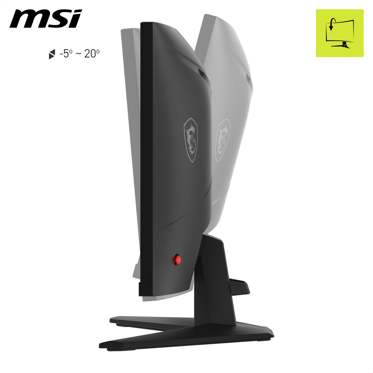 MSI mag 244C - Pantalla para Juegos Curvada (24 Pulgadas, Full VA, 1500R, 1920 x 1080, 1 ms, Adaptive Sync, DP 1.2a, HDMI 2.0b CEC