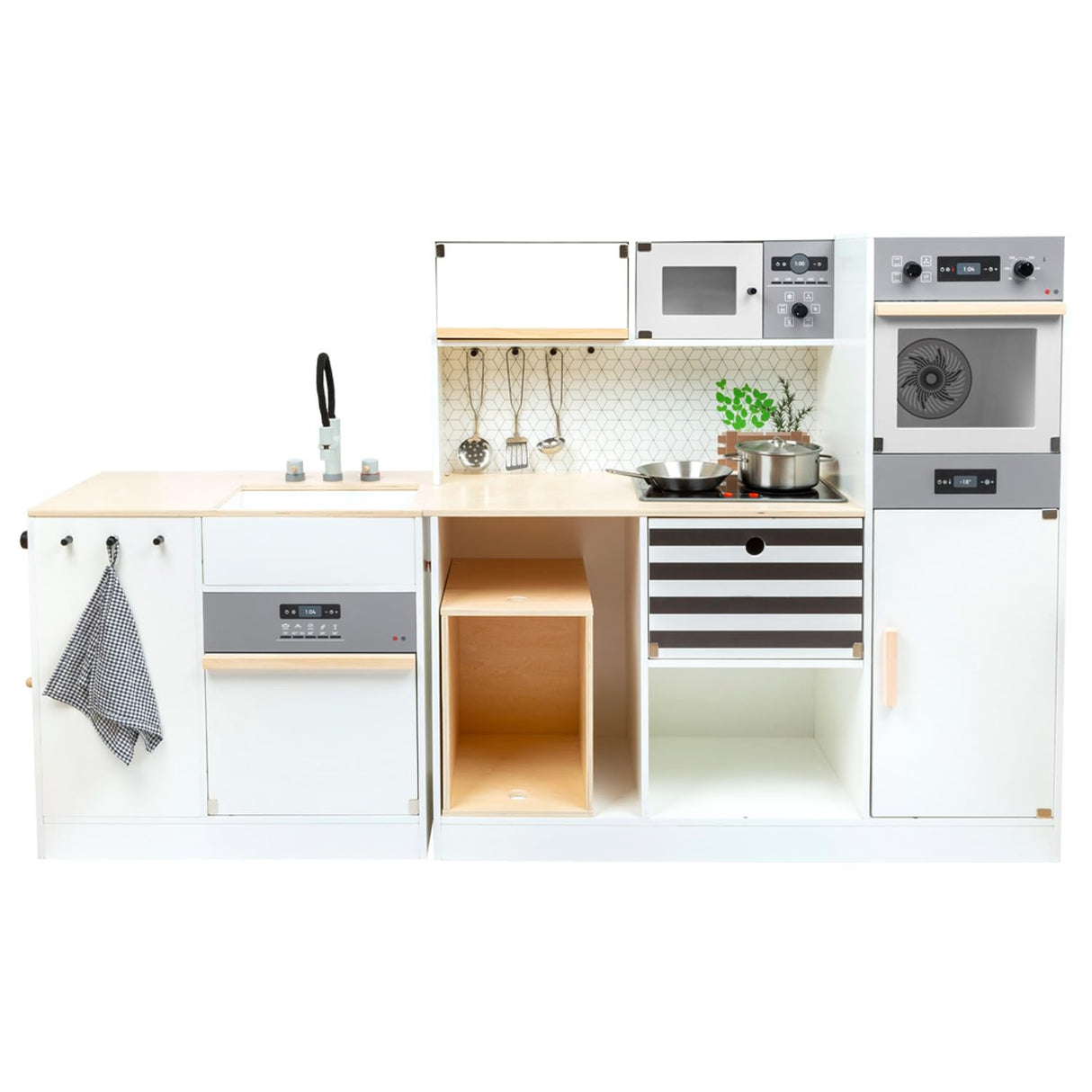 11464 Cocina infantil modular XL, small foot, de madera, cocina multifuncional, juego de rol, sistema modular , color/modelo surtido