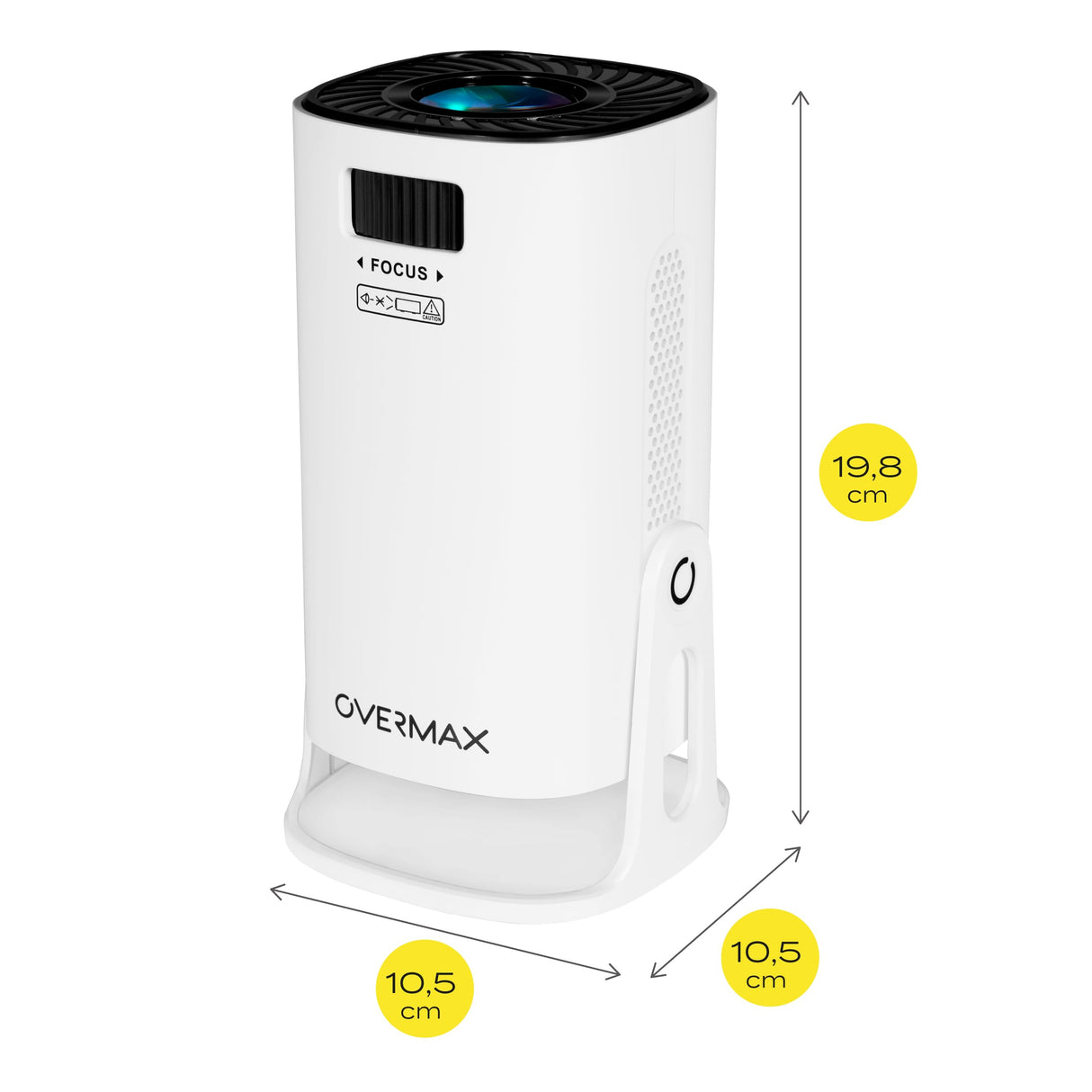OVERMAX MULTIPIC Veer Mini Proyector 4K FullHD, Corrección Keystone, Imagen hasta 200", Wi-Fi Bluetooth, 2000 Lúmenes 120 ANSI, Proyector de Estrellas, Mando a Distancia, Android, Cine en Casa