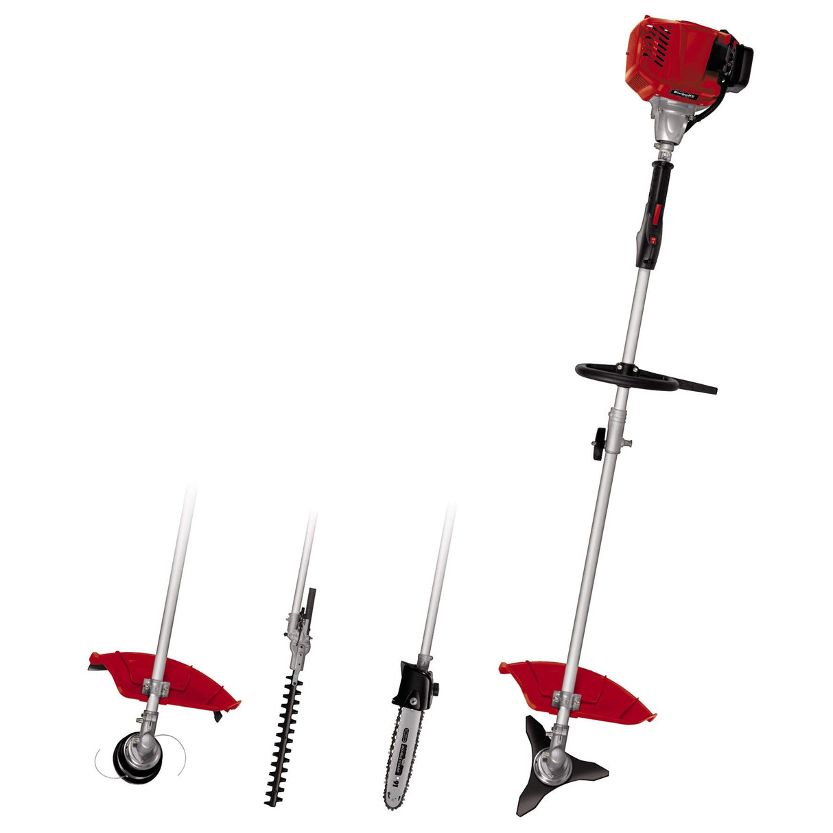 Einhell Herramienta multifunción de gasolina GC-MM 52 I AS (1.5 kW, motor de 2 tiempos bajo nivel de vibraciones, espada y cadena OREGON de gran calidad, encendido digital, cuchilla de 3 dientes)