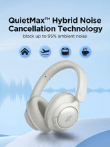 1MORE HQ31 - Auriculares inalámbricos Bluetooth, con cancelación de Ruido Activa híbrida, 90 Horas de reproducción, Audio Hi-Res, Sonido Espacial, Llamadas claras, Carga rápida, Ecualizador en la