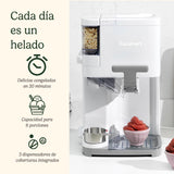 Cuisinart Heladera Soft Serve Ice Cream Maker, Capacidad 1.4L, 100% automática, Helado suave, Dispensador de toppings, Cucuruchos