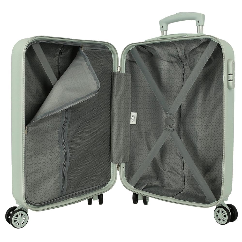 Disney Joumma Minnie Wild Nature Maleta de Cabina Verde 38x55x20 cms Rígida ABS Cierre de combinación Lateral 34L 2 kgs 4 Ruedas Equipaje Mano