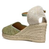 Geox D GELSA Low E, Sandalia de cuña Mujer, Mint, 36 EU