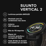 SUUNTO Vertical 2 Reloj GPS Robusto, Pantalla AMOLED, Linterna, 20 días de batería, mapas Offline y 115+ Modos Deportivos. Ideal para Aventuras y Uso Diario