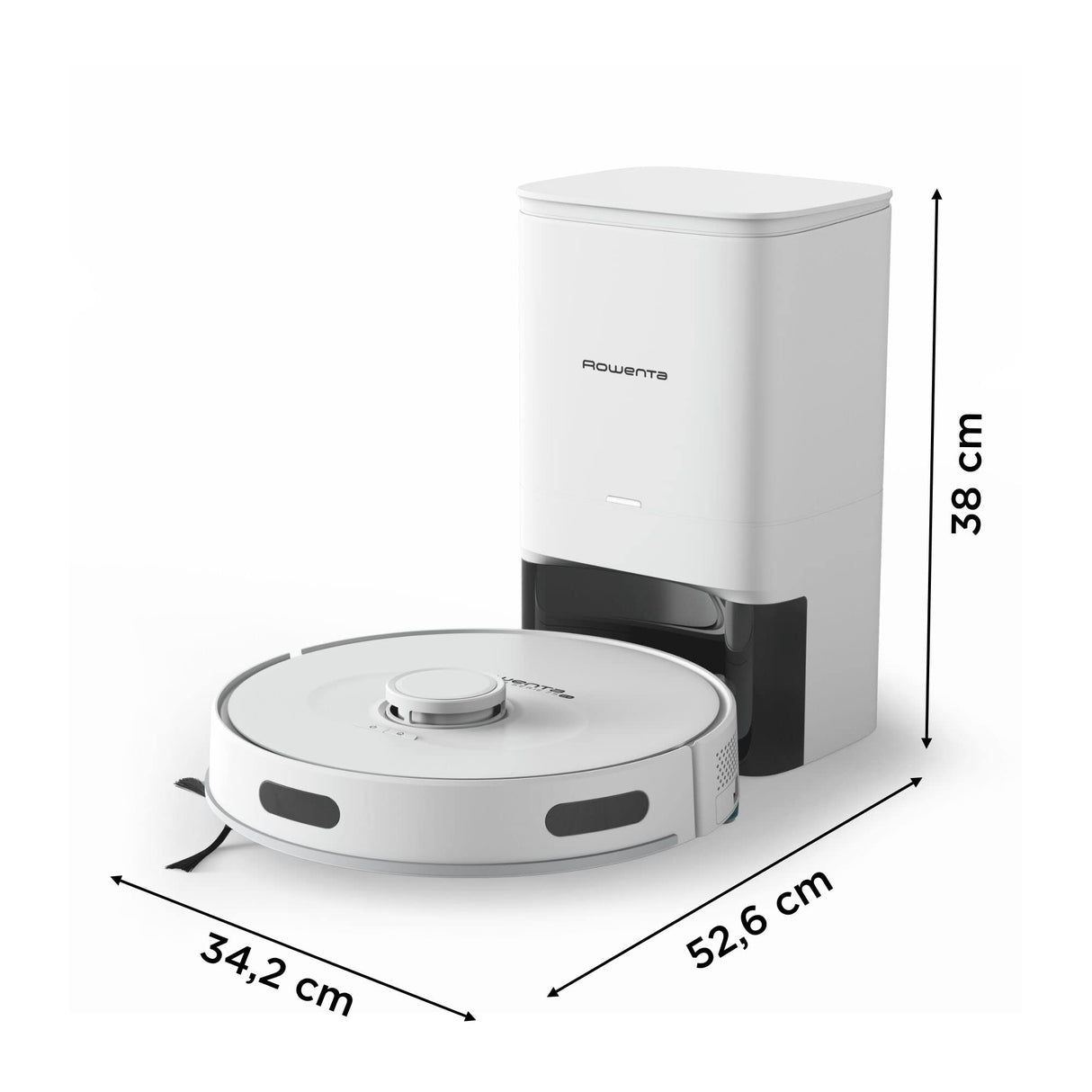 Rowenta X-plorer Serie 75 S+ RR8587 Robot aspirador autovaciado 4,1 L con mapeo, cámara y láser, para mascotas y alergias, compatible con smartphones y asistentes de voz, 2 mopas estándar