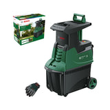 Bosch Home and Garden desmenuzadora de jardín con turbina AXT 25 TC (2500 W; apta para madera y residuos duros jardín; incluye guantes caja recogida integrada 53 L; en embalaje cartón)