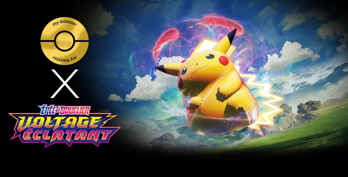 Pikachu VMAX 188/185 Arcoíris Secreta - Ultraboost X Epée et Bouclier 4 Voltage Éclatant - Box de 10 Cartas Pokémon Francés
