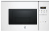 Balay Microondas encastrable sin marco, 38 cm, 25 l, Aqualisis, Ap. lateral izquierda, Cristal blanco, 8 recetas, Programación electrónica paro, Plato giratorio 31,5 cm, Con grill