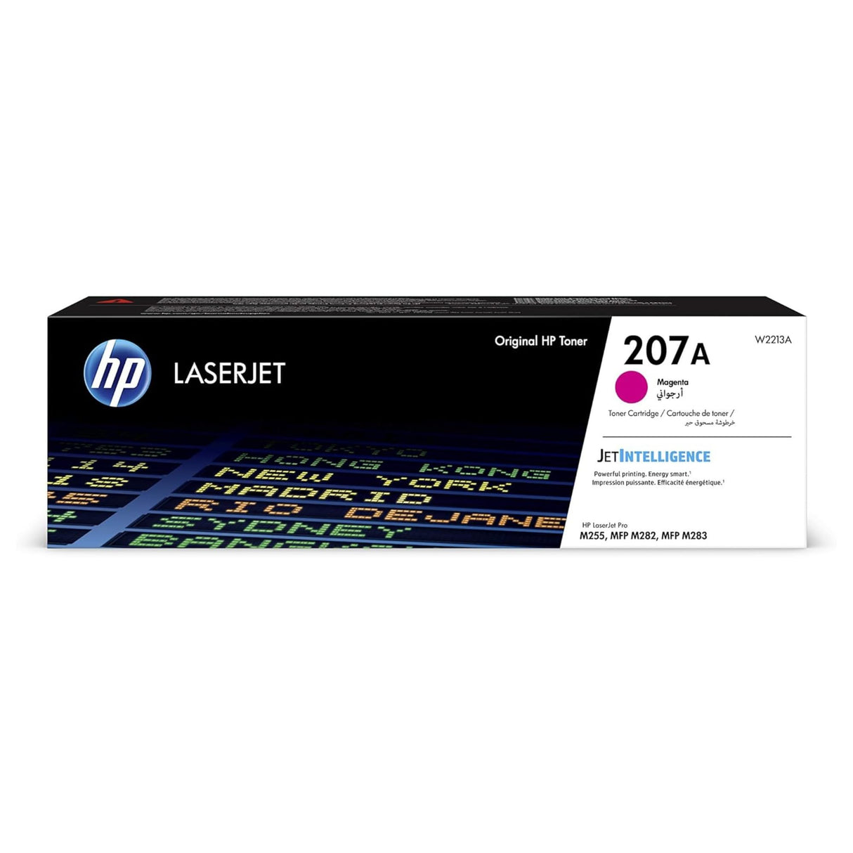 HP 207A W2213A, Magenta, Cartucho Tóner Original, de 1.250 páginas, para impresoras HP Color LaserJet Pro MFP M282nw, MFP M283fdn, MFP M283fdw, M255dw y M255nw