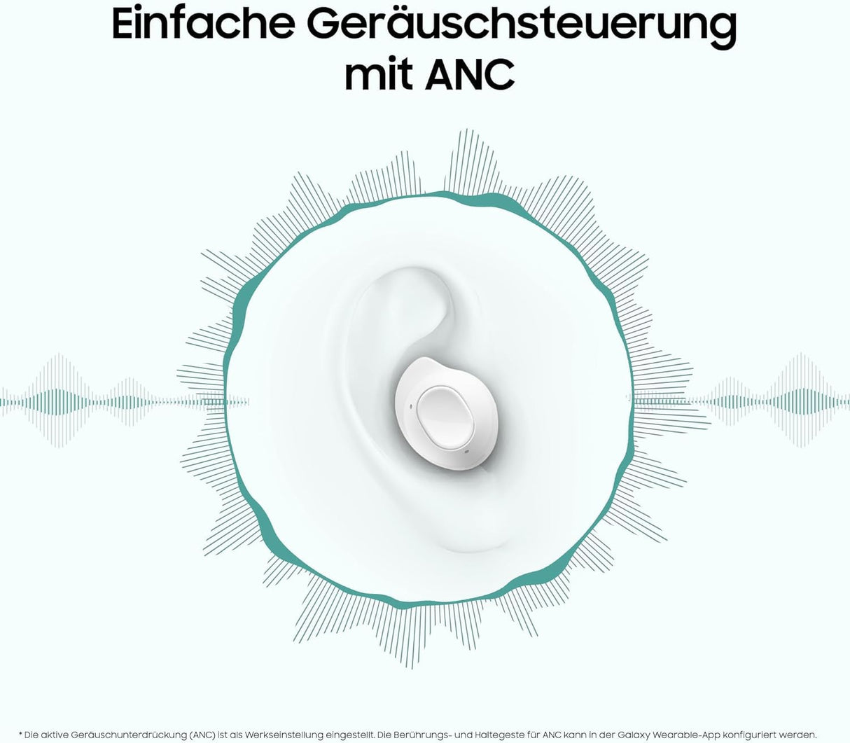 SAMSUNG Galaxy Buds FE - Auriculares inalámbricos con Bluetooth (Incluye Funda de araree Bean, cancelación Activa de Ruido (ANC), 3 micrófonos, Control táctil, Graves Profundos, con Cable de Carga,