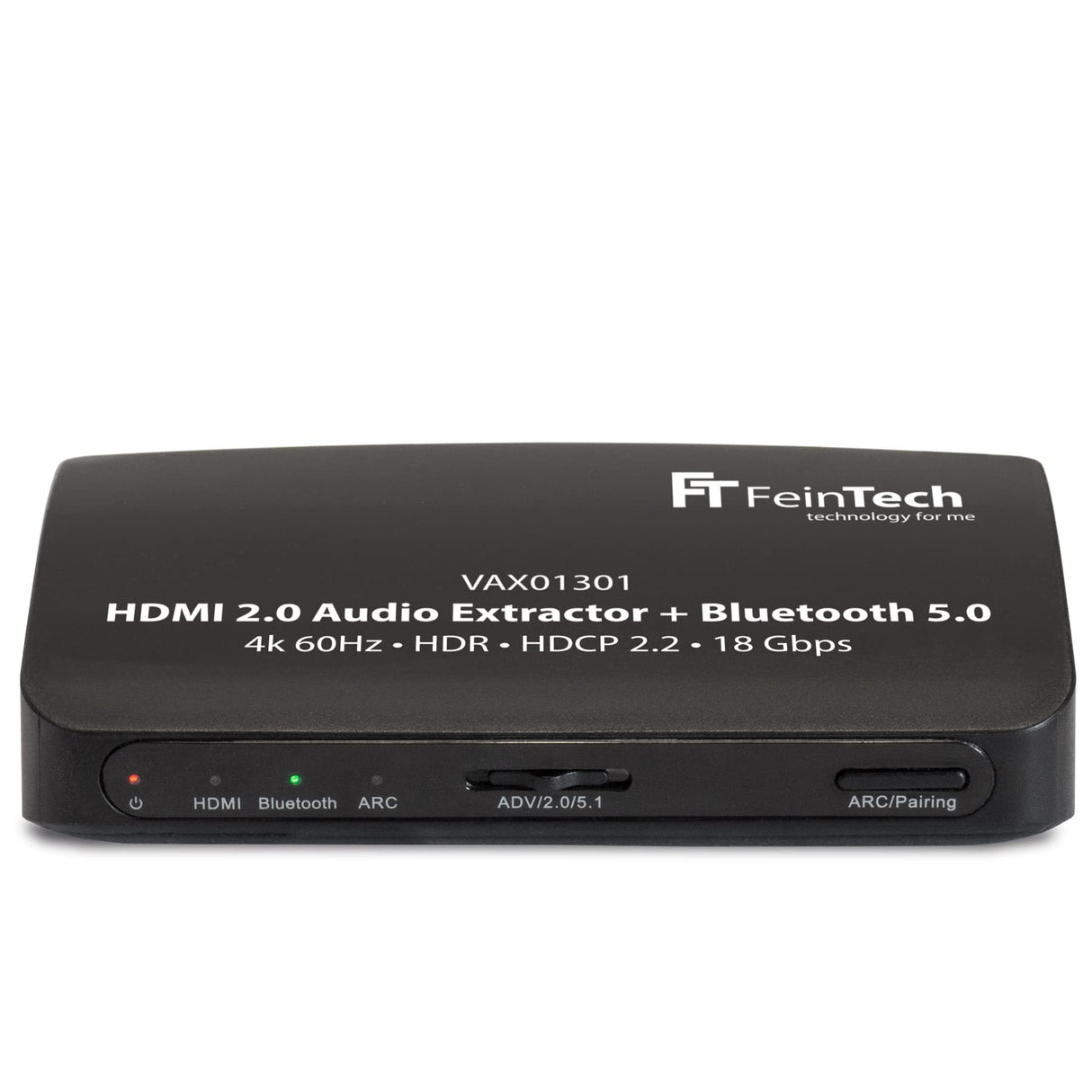 FeinTech VAX01301 - Adaptador HDMI para extractor de audio (5.1, con transmisor Bluetooth, 4K, 60 Hz, ARC)