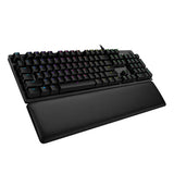 Logitech G Teclado mecánico para Gaming 513, interruptores táctiles GX-Brown, iluminación RGB, Bucle USB, reposamuñecas con Espuma viscoelástica, Carcasa de Aluminio, diseño escandinavo, Color Negro