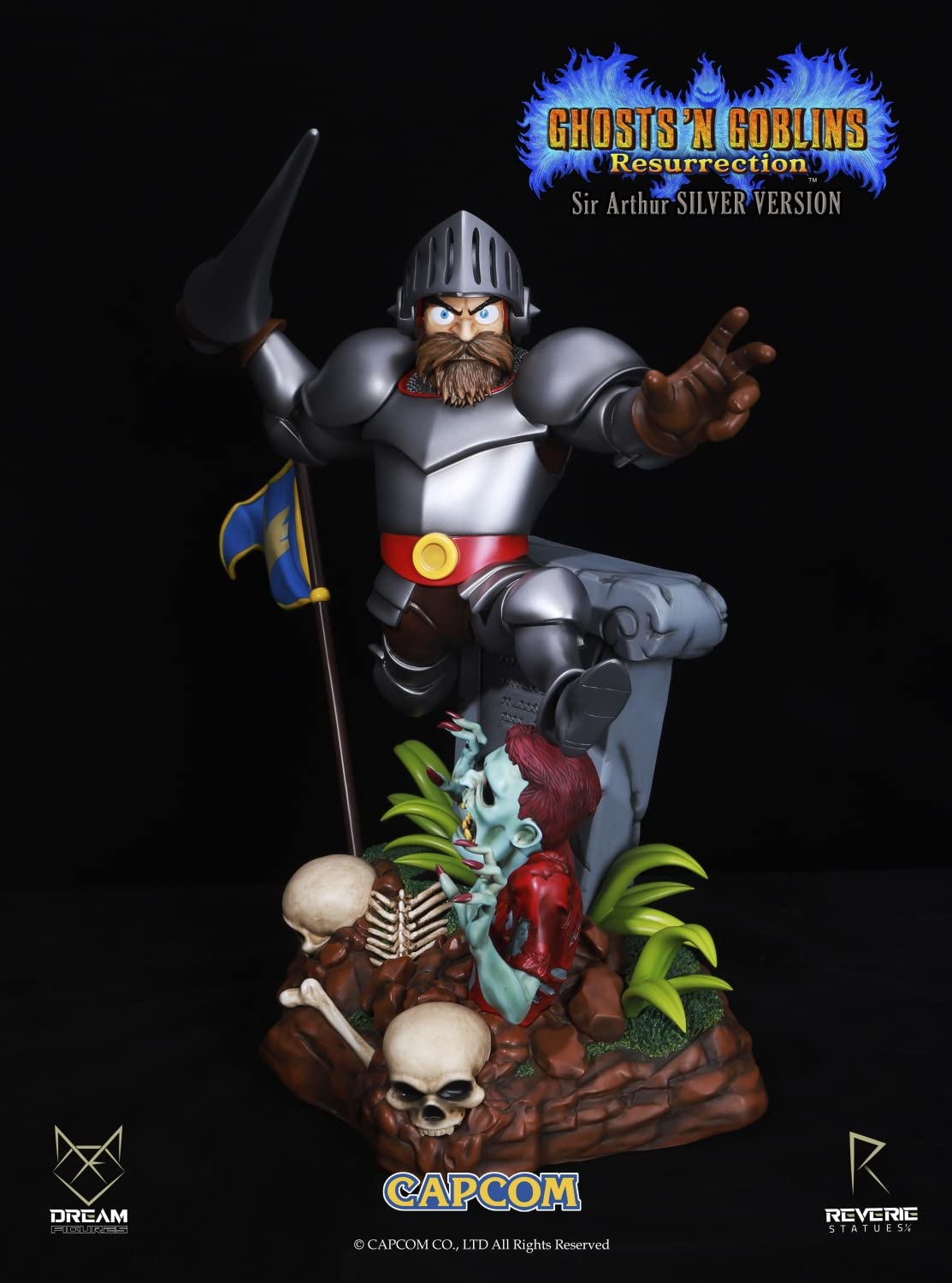 Dream figures group Figura Ghost and Goblins Resurrection Sir Arthur Armadura Plateada - Figura Videojuego Ghost and Goblins Resurrection - Licencia Oficial