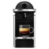 Nespresso De'Longhi Pixie EN127.S, Máquina de Café en Cápsulas, Espresso y Café Lungo, Modo ECO, Diseño Compacto, Sistema de Presión de 19 Bares, Pack de Bienvenida Incluido, 1260W, Silver