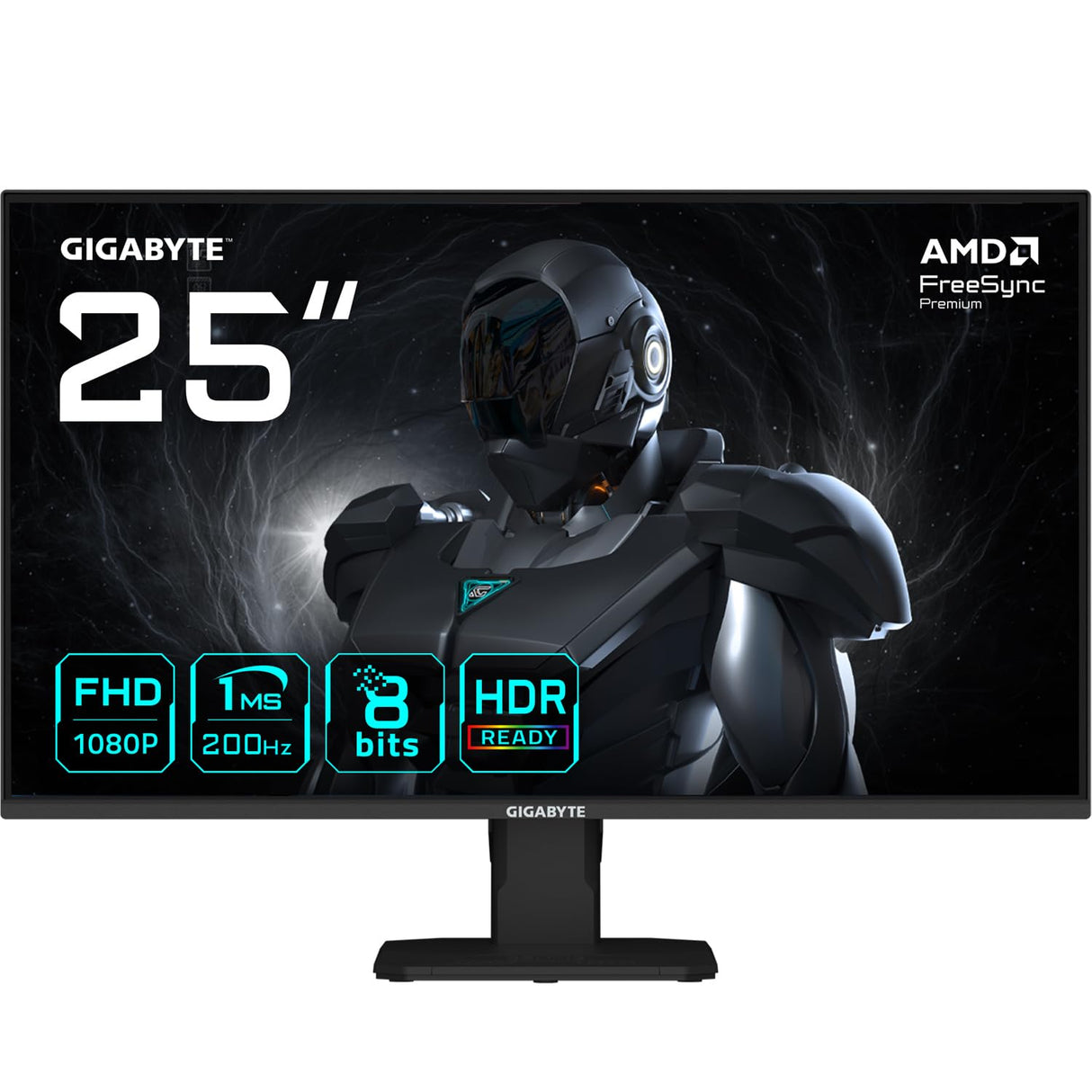 Gigabyte GS25F2 - Pantalla para Juegos (25", Full HD, 1920 x 1080, 200Hz, 1ms, 300 CD/m², Display HDR 10, HDMI 2.0, DisplayPort 1.4)