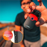 JOBY Wavo Air Sistema de Micrófono Inalámbrico de 2.4Ghz, 2 Transmisores y Montaje Diseñado, Vlogging, Producción Películas, Entrevistas, Micrófonos Inalámbricos, Smartphone, Cámara