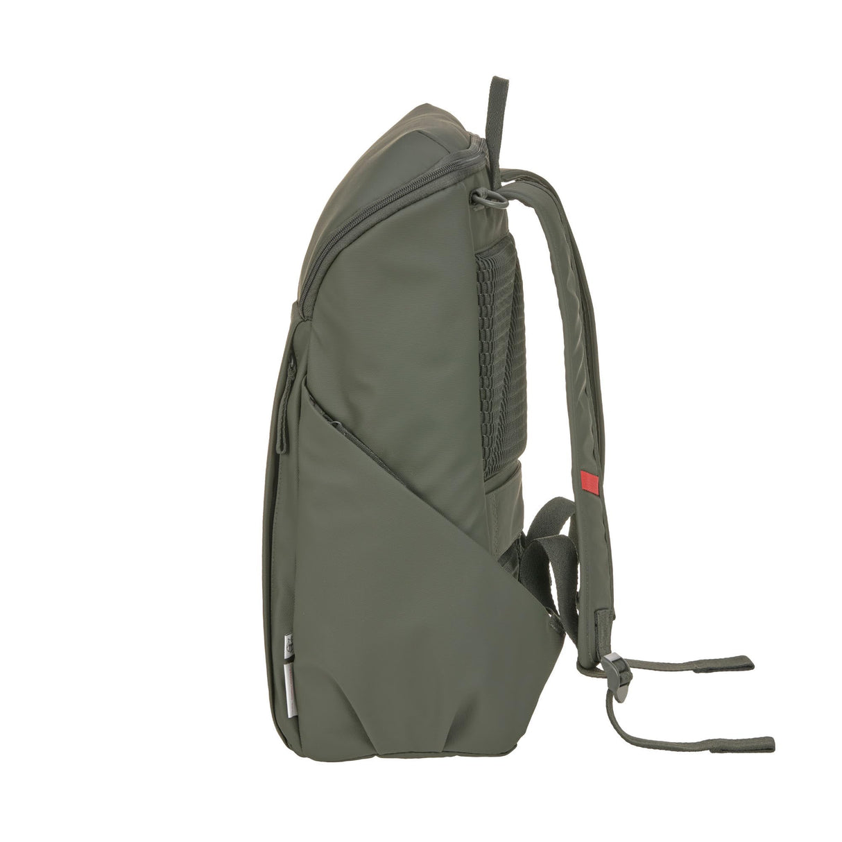 LÄSSIG Mochila con cambiador, enganche para cochecito y portabiberón/GRE Slender Up Backpack olive