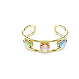 Swarovski Brazalete Chroma, Talla cojin, Multicolor, Baño tono oro