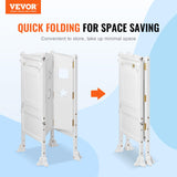 VEVOR Torre de Observación para Niños Carga de 56,75 kg Torre de Aprendizaje Montessori Plegable Madera Maciza Red de Seguridad de 3 Alturas para Niños Pequeños, Dormitorio, Baño, Mostrador, Blanco