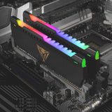 Patriot Memory Viper Steel DDR4 3200 32GB (1x32GB) CL18 Módulo LED RGB de Memoria Alto Rendimiento Gris