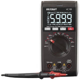 VOLTCRAFT VC191 Multímetro digital True RMS Medidor I 6000 cuentas I CAT III 600 V I CA/CC medición de voltaje y corriente I Medición de temperatura hasta 400 °C I Medición de capacidad hasta 60 mF