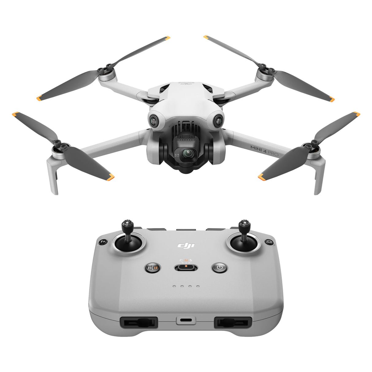 DJI Mini 4 Pro (DJI RC-N2), dron mini plegable con cámara de vídeo 4K HDR para adultos, menos de 249 g, 34 min de tiempo de vuelo, distancia máx. de transmisión de vídeo de 20 km, C0, Gris