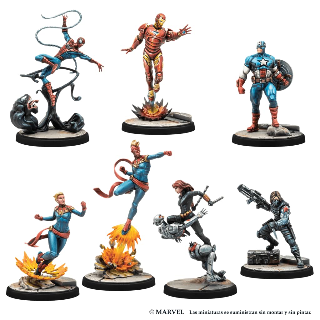 Atomic Mass Games | Marvel Crisis Protocol Caja Inicial | Juego de Miniaturas de Batallas Épicas Entre Héroes y Villanos | A Partir de 14 Años | para 2 Jugadores | 45 Minutos por Partida | Español